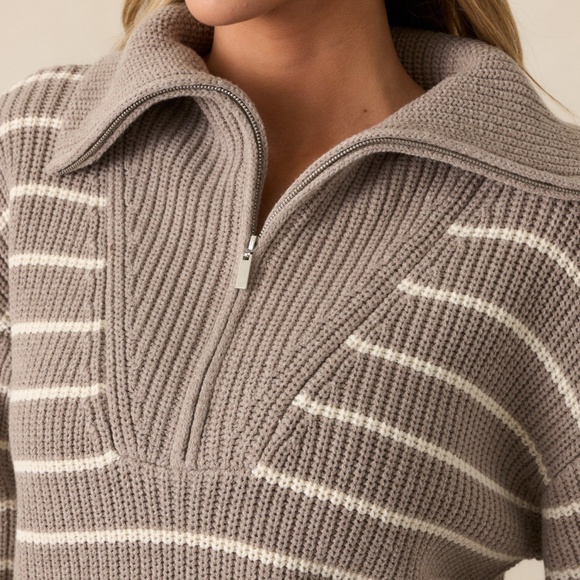 NWOT Z Supply Villa Half Zip Stripe Sweater - Picture 6 of 6